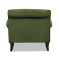thumbnail image 5 of Jennifer Taylor Home Alana 38" Lawson Large Living Room Accent Arm Chair with Metal Casters, Olive Green, 5 of 11