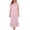 Pink, variant on Women Pajama Nightgown Cotton Sleepwear Pyjamas Long Loungewear Short Sleeve Vintage Soft Night-clothes