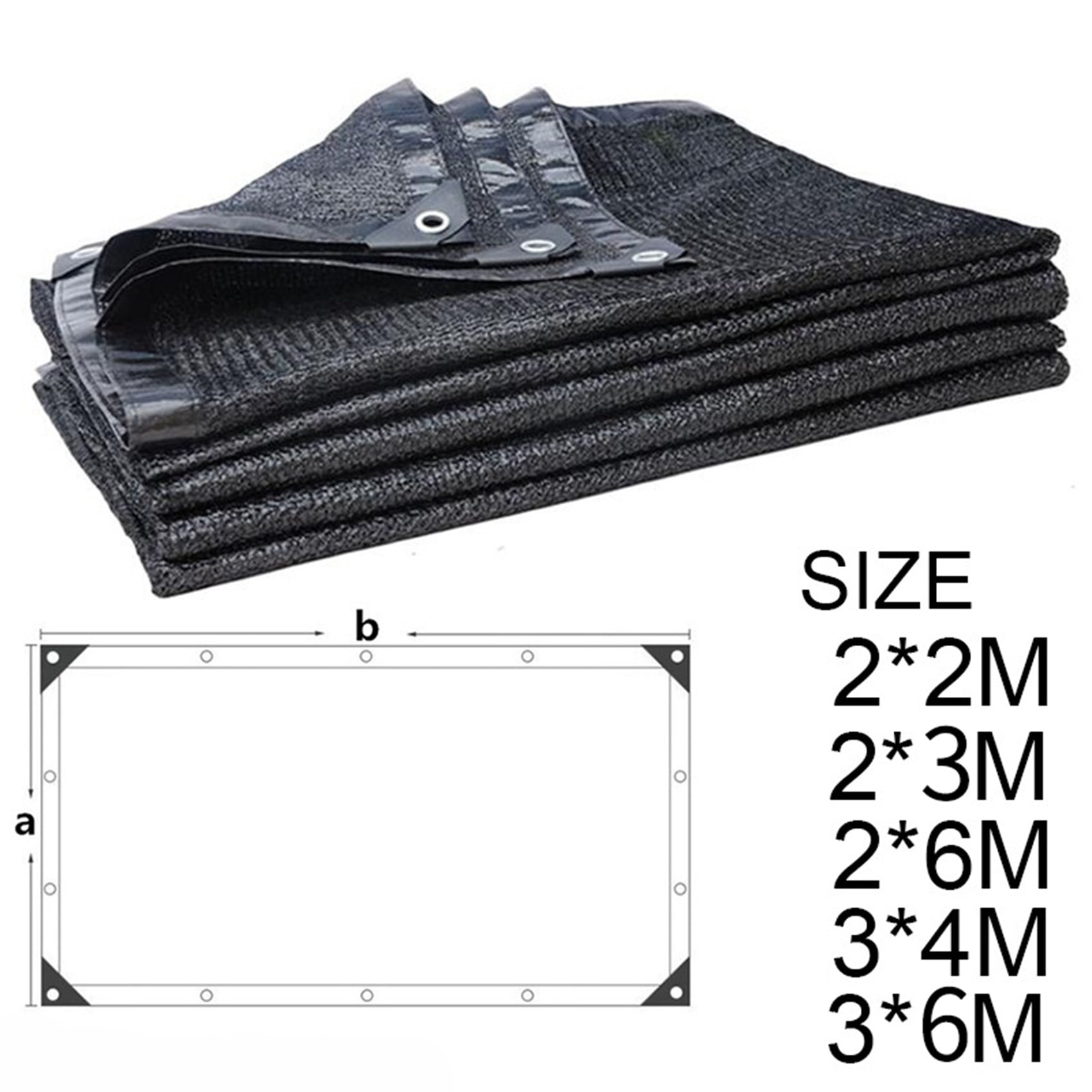 2X Sun Mesh Sunblock Garden Anti-Uv Sunscreen Shade Sails Sunblock Shade Cloth Net For Plant Greenhouse Car 2x3M