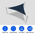 thumbnail image 3 of Covers & all Triangle Waterproof Sun Shade Sail with 4mm Cable at Edges, Shade Max+ 12 oz Polyester Resistant to Water & UV-Rays, Ideal for Indoor and Outdoor Use (8' x 8' x 8', Blue), 3 of 3
