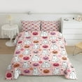 thumbnail image 2 of Manfei Teens Cute Ghost Queen Comforter Set, Halloween Funny Pumpkin Bedding Sets, Rustic Cartoon Floral Reversible Bedding Comforter Set, Luxury Bedroom Decor, 3 Pieces, 2 of 8
