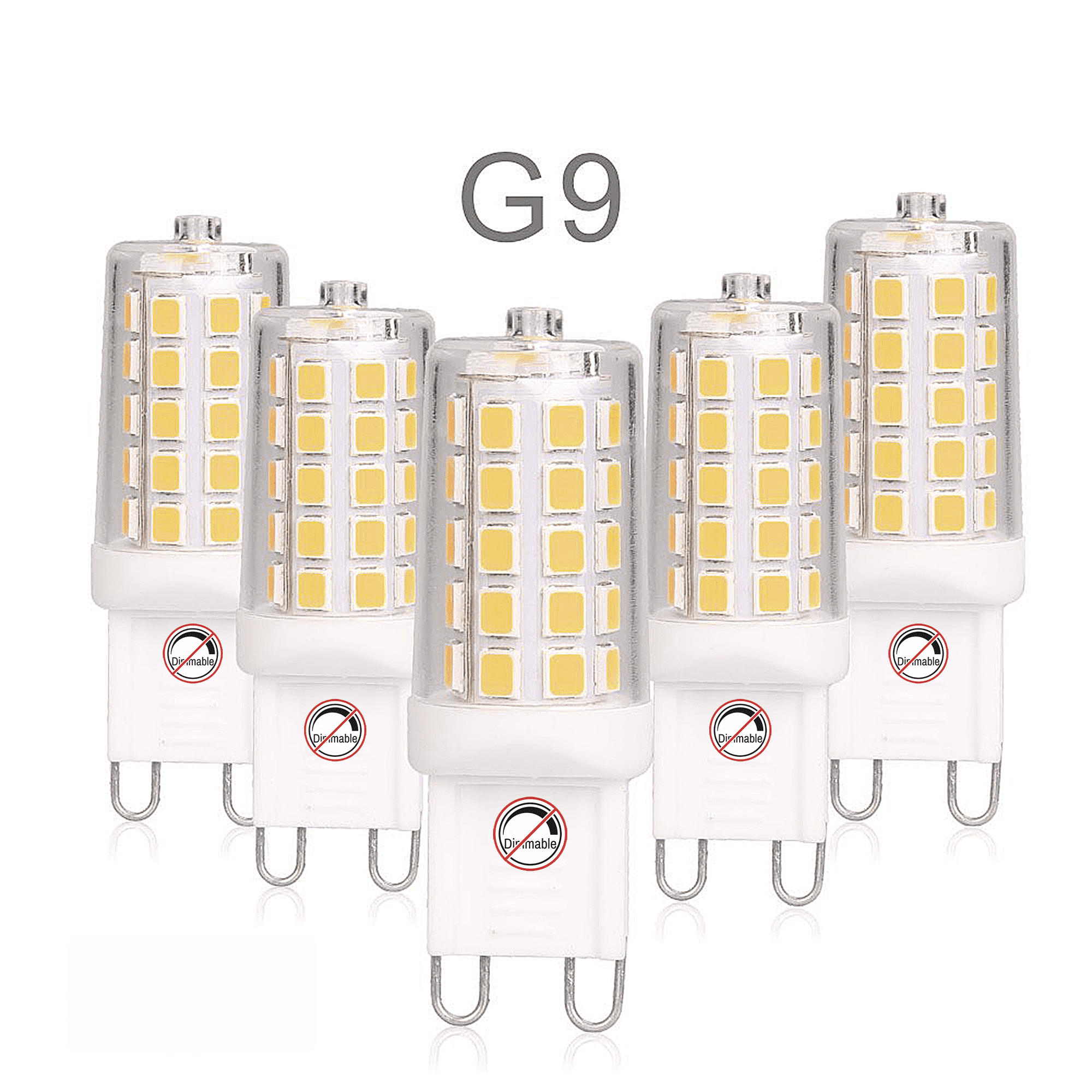 BAOMING G9 LED Bulbs Light 4W Non-Dimmable 2700K Soft Warm Equivalent Halogen 40W 5 Pack -