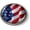 Metal Bezel, variant on BestLicensePlateFrames US American Flag Tattered 3D Domed CAR Emblem Badge Sticker Chrome Metal Round Bezel