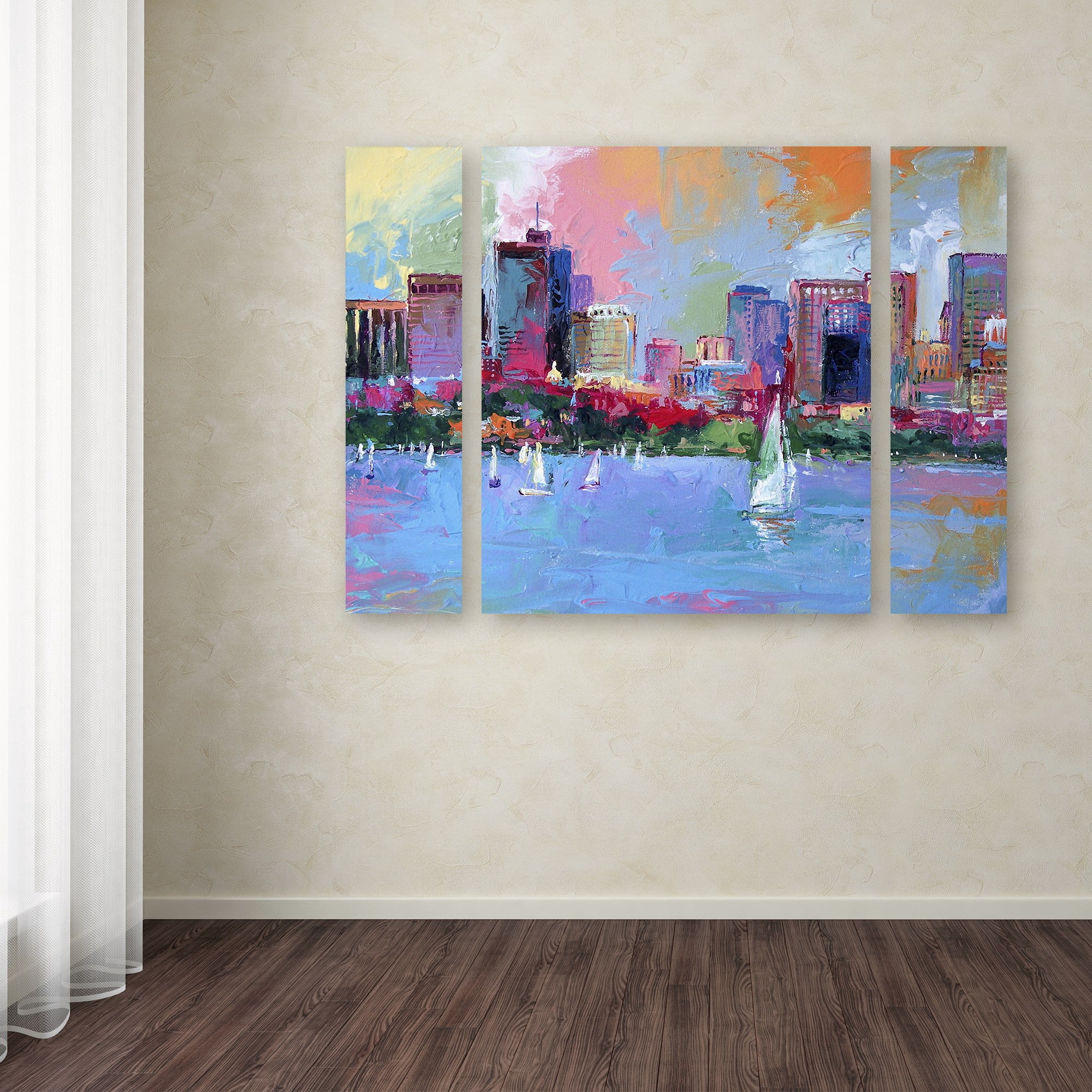 Richard Wallich 'Boston 3' Multi Panel Art Set Small