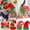 A, variant on Kedshhgu Santa Elf Hat Xmas Party Hats Novelty Lightweight Non-Woven Christmas Hat Elf Hat Red and Green Stripe Patchwork for Adults and Kids