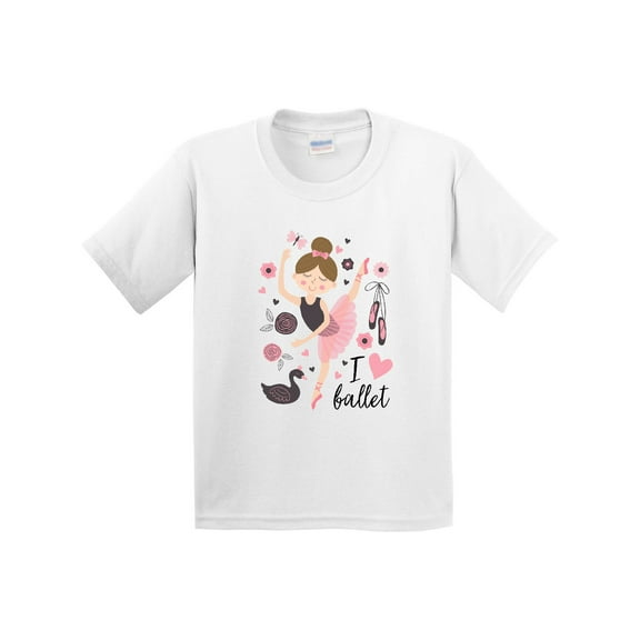 Inktastic Ballerina I Love Ballet Dance Youth T-Shirt