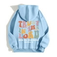thumbnail image 6 of Women's Hoodies & Sweatshirts Casual Oversized Letter Graphic Pullover Tops with Pockets Long Sleeve Drawstring Sweatshirt, 6 of 7