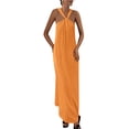 thumbnail image 1 of Vestido de verano PRETTYGARDEN para mujer 2025 con tiras holgadas, naranja, XL, 1 of 8
