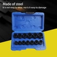 thumbnail image 2 of Transemion 13 Pieces/Set Rusted Screw Stud Extractor Home Hotel Broken Drill Bits Bolts Damaged Nut Remover Assortment Extracting Tool Accessories, 2 of 8
