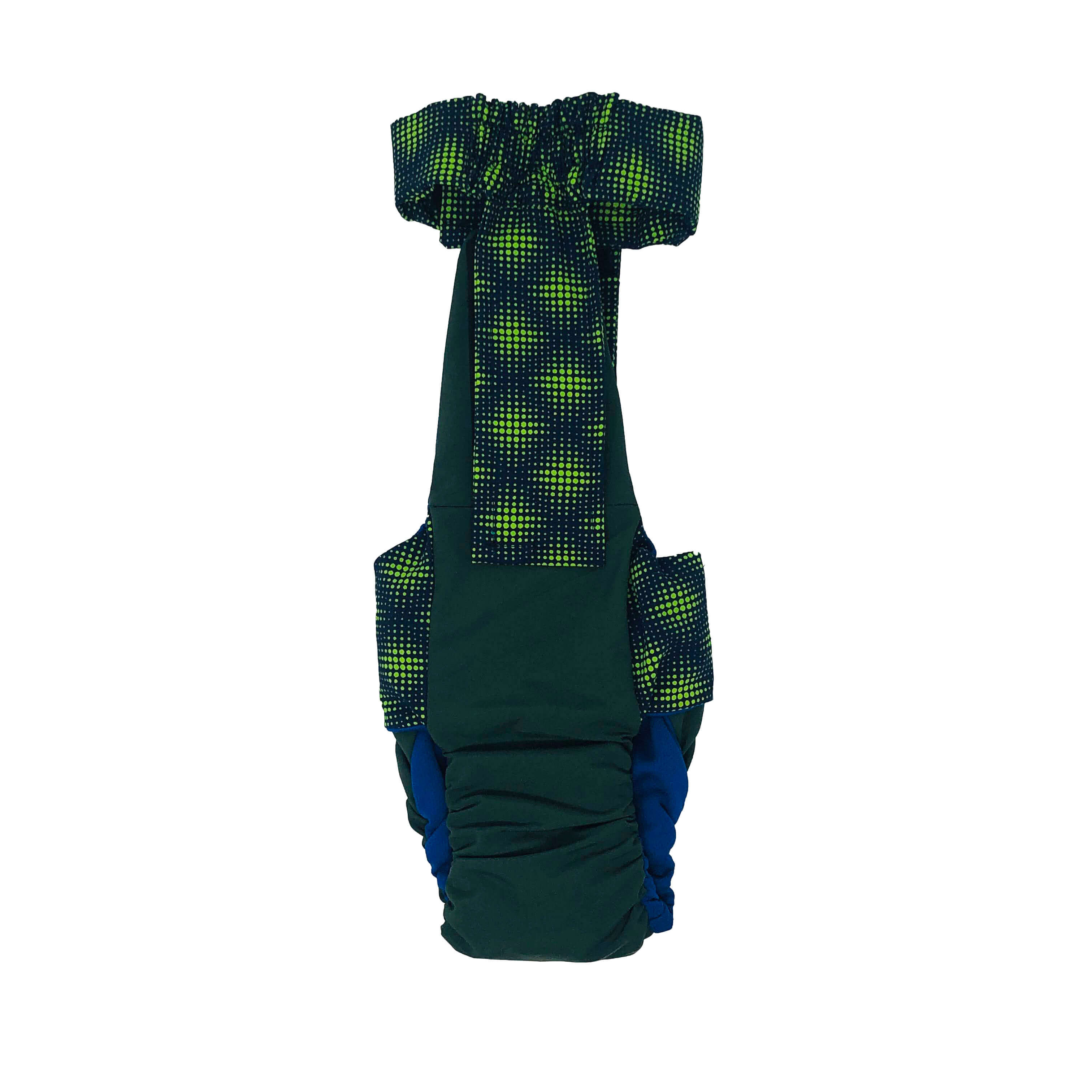 Barkertime Green Dots on Green Dog Diaper Overall
