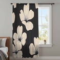 thumbnail image 4 of Beige Floral Silhouette Sheer Curtains 84 Inches Long, Farmhouse Vintage Flowers Light Filering Curtains, Breathable Simi Curtain Privacy Drapes for Living Room Bedroom Lightweight Window Treatment, 4 of 9