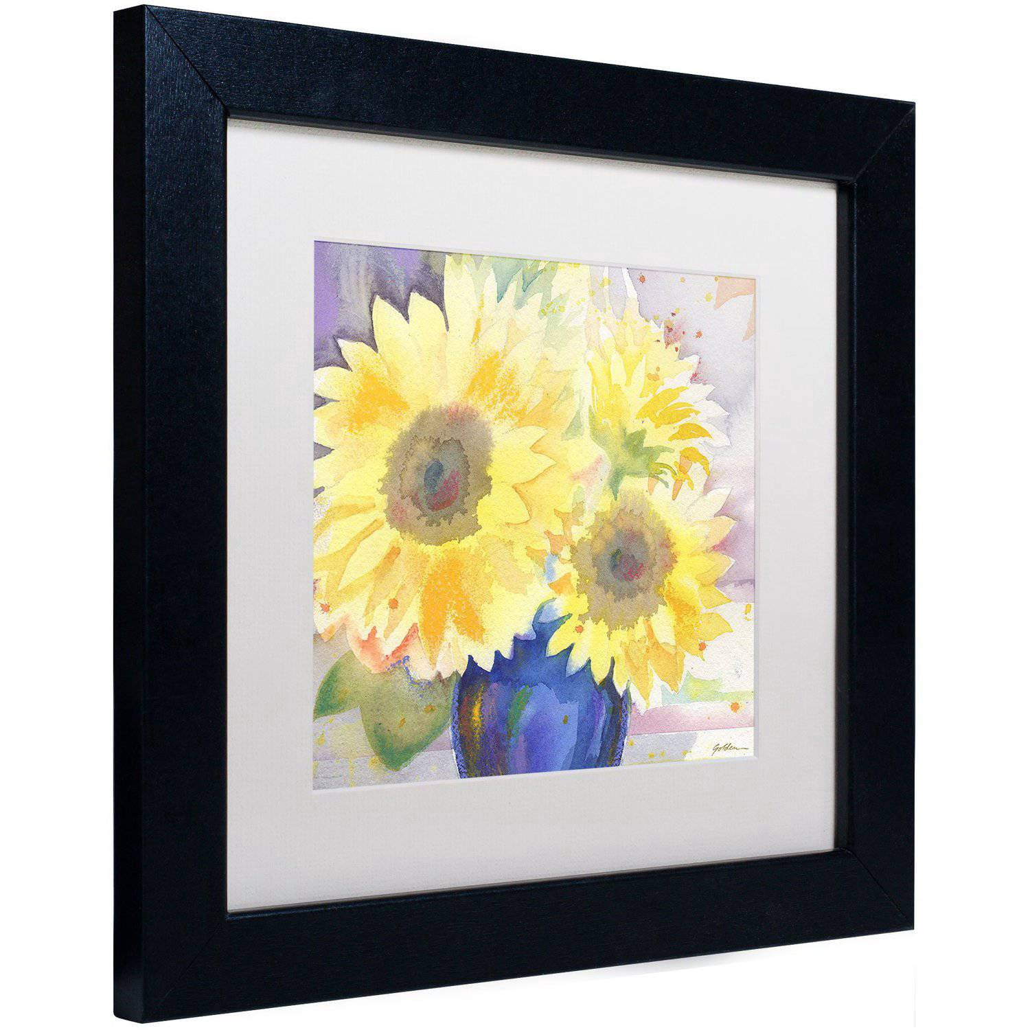 Trademark Fine Art "White Iris" Canvas Art by Sheila Golden White Matte, Black Frame