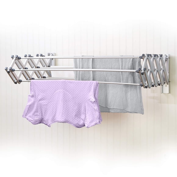 WOOLITE Aluminio 27"" Plegable Montado en la Pared Tendedero de Ropa Ahorro de Espacio Fácil Almacenamiento Retráctil