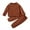 Brown, variant on IBTOM CASTLE Unisex Baby Girls Boys Cotton Twist Knit Sweater Long Sleeve T-Shirt Tops Long Pants 2PCS Outfit Fall Winter Warm Clothes 0-3 Months White