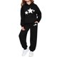 thumbnail image 5 of Conjunto de sudadera con capucha de manga larga para niños con estampado de invierno y pantalones deportivos con lazo en las piernas, deportivo informal con forro polar para mayor calidez, conjunto de, 5 of 5