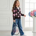 thumbnail image 5 of Psesaysky Girls Graphic Zip Up Hoodies Sweatshirt with Pockets Kids Hooded Coat Casual Outerwear Pink Axolotl Christmas Print 8-10 Years, 5 of 7
