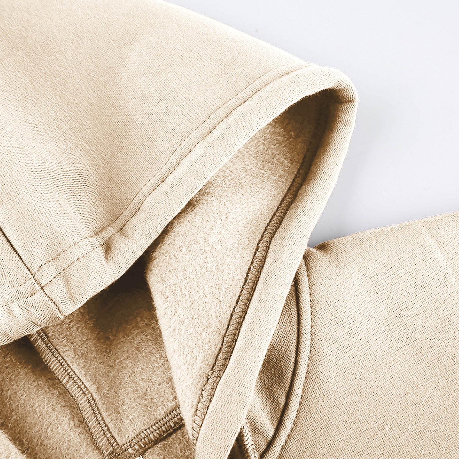VEKDONE Junior Sweatshirts Hooded And Zip Up Women's Zip Up Long Sleeve Sweatshirt Hoodies Oversized Casual Drawstring Hooded Pullover Blouse Beige,L