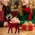 thumbnail image 4 of Reindeer Christmas Decorations, Glitter Deer Figurine Set for Mantle, Tabletop, and Centerpiece Displays, Holiday Home and Party Decor, 4 of 4