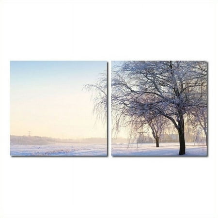 UPC 847321011656 product image for Snowy Solitude Mounted Print Diptych in Multicolor | upcitemdb.com