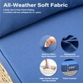 thumbnail image 6 of Toject Patio Furniture 8 Pieces All Weather Wicker Patio Conversation Set with Solar Powered Coffee Table Outside Furniture Outdoor Sectional with Swivel Chairs for Backyard, Navy Blue, 6 of 8