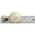 thumbnail image 5 of 10K Yellow Gold Diamond 3D Globe Semi Dome World Map Pendant 1.7" Charm 1.36 CT., 5 of 6