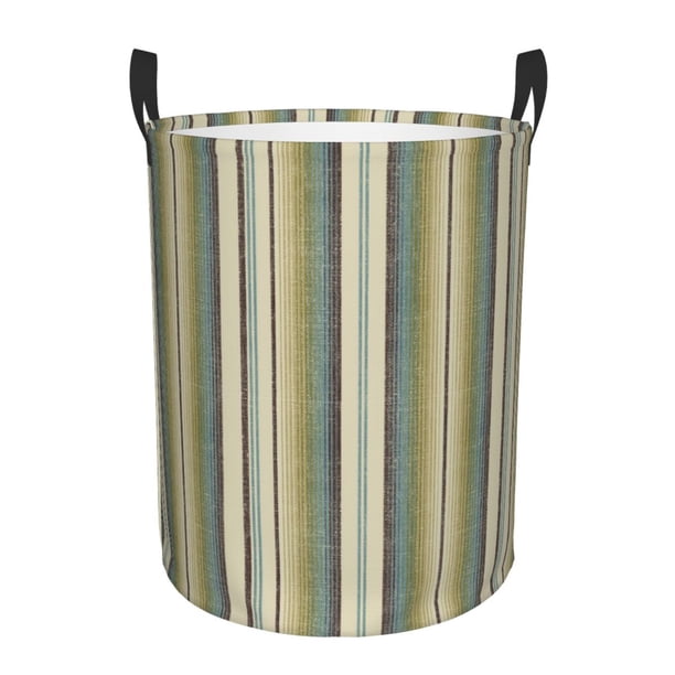 Fotbe Colourful stripes Cesto de Ropa con Asas, Cesto Impermeable de Gran Capacidad, Bolsa de Lavado para Dormitorio, Cesto de Ropa con Ruedas y Asas-Small