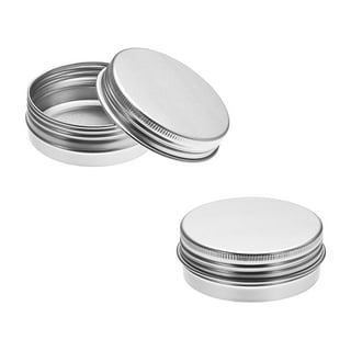 NUOLUX 24pcs Aluminum Tin Cans Metal Round Tins Containers Screw