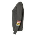 thumbnail image 5 of MV Sport W23152 Women's Striped Sleeves Crewneck Sweatshirt-Charcoal-M, 5 of 6