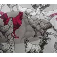 thumbnail image 5 of oneOone Viscose Chiffon Light Gray Fabric Rooster Cock Craft Projects Decor Fabric Printed By The Yard 42 Inch Wide-JM, 5 of 6