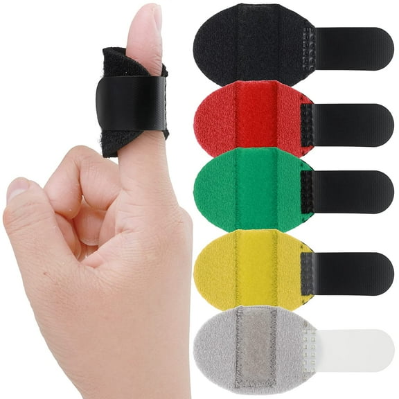 5 Pieces Finger Splints, Finger Support Brace Finger Stabilizer Kit Trigger Finger Splints Fits for Thumb/Middle/Ring/Index/Pinky Finger Straightener for Broken Straightening Aarthritis 5 Colors
