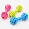 thumbnail image 1 of 3pcs Chien de Compagnie Boule de Jouets en Caoutchouc Épine Forme d'Haltère, 1 of 1