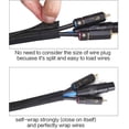 thumbnail image 6 of 25ft - 1/4 inch Cord Protector Wire Loom Tubing Cable Sleeve Split Sleeving For USB Cable Power Cord Audio Video Cable – Protect Cat From Chewing Cords - Black, 6 of 8