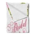 thumbnail image 2 of Bridal Shower Soft Flannel Fleece Throw Blanket, Shabby Form Flowers Roses Buds and Leaves Artwork Print, Cozy Plush for Indoor and Outdoor Use, 50" x 70", Pale Pink Hot Pink, by Ambesonne, 2 of 5