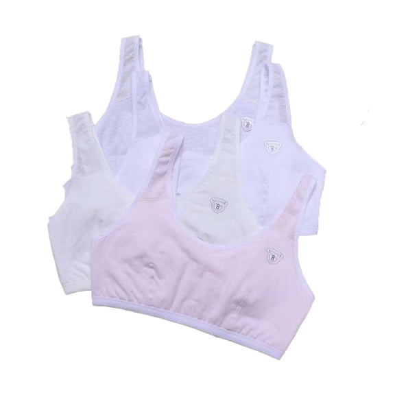 LYMAYTER Teens Girls Bra 9-12Y Wire-Free Lightweight Comfort Breathable Everyday Wear for Bra M-XL