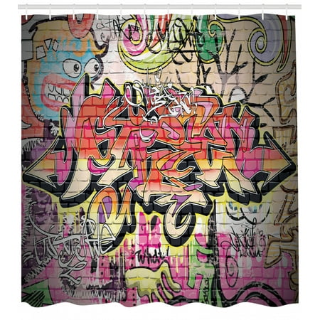 Urban Graffiti Shower Curtain Wild Style Complex Creative Surreal