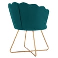 thumbnail image 6 of Duhome Modern Accent Chair with Gold Metal Legs, Velvet Makeup Vanity Chair with Back Atrovirens, 6 of 7