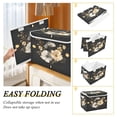 thumbnail image 4 of Large Fliplid Foldable Storage Bin Boxes Cubes Baskets with 2 Handles for Clothes Books 16.5x12.6x11.8 Inch Moon Phases with Flowers and Stars, 4 of 7