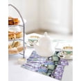 thumbnail image 4 of Purple Flowers Kitchen Dish Towels for Drying Dishes Set of 2, Weeping Spring Floral Truck Butterfly Checkered Waffle Weave Microfiber Hand Tea Bathroom Towels Quick Dry & Absorbent Towel 12x12, 4 of 7