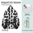 thumbnail image 4 of Cow Print Pattern Backpack for School, Cute School Bag with Adjustable Shoulder Straps and Padded Back, 15.25"x11.5"x5.25", 4 of 4