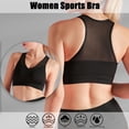 thumbnail image 2 of TFixol Sujetador deportivo para mujer Top corto con empalme de malla Chaleco transpirable de secado rápido, 2 of 8