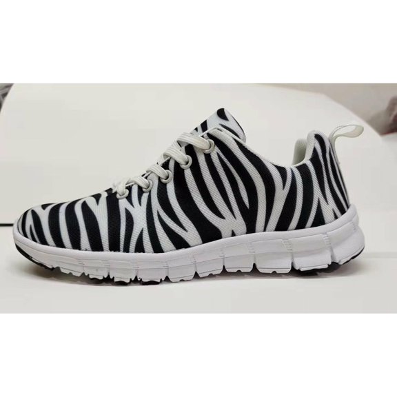 Zebra Print Pattern Womens Casual Shoes (Sneakers)