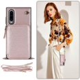 thumbnail image 2 of Funda tipo cartera para Huawei P30 con tarjetero y correa para el hombro para mujer, 2 of 5