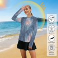 thumbnail image 5 of FORMRS Womens Long Sleeve Shirts UPF 50+ Sun Protection Quick Dry Fishing Hiking Tops, Size S-2XL, Trees in The Night, 5 of 8
