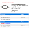 thumbnail image 2 of Exhaust Line to Manifold Gasket - Compatible with 2005 - 2010 Chevy Cobalt 2.2L 4-Cylinder 2006 2007 2008 2009, 2 of 2
