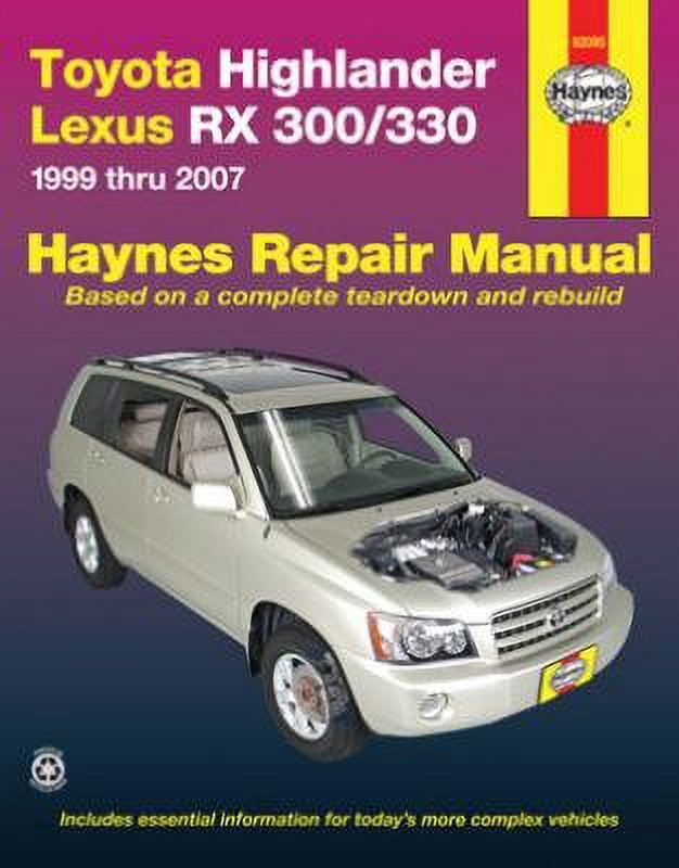 Haynes 92095 Repair Manual Highlander & Lexus RX300/330; English; Paper Format