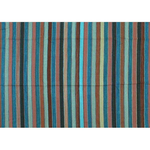 Ahgly Company Indoor Rectangle Southwestern Light Blue Country Area Rugs, 7' x 9'