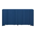 thumbnail image 3 of Blue Accent Cabinet, TUANLUO Buffet Sideboard with Linear Design, Storage Cabinet with 4 Doors, Wood Accent Cabinet with Adjustable Shelves for Kitchen Dining Room Living Room, 3 of 10