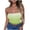 Green, variant on Gradient Color Printed Bandeau Bra Ruffled Sleeveless Top Elastic Solid Color Strapless Daily Bralette (Women's or Women's Plus)