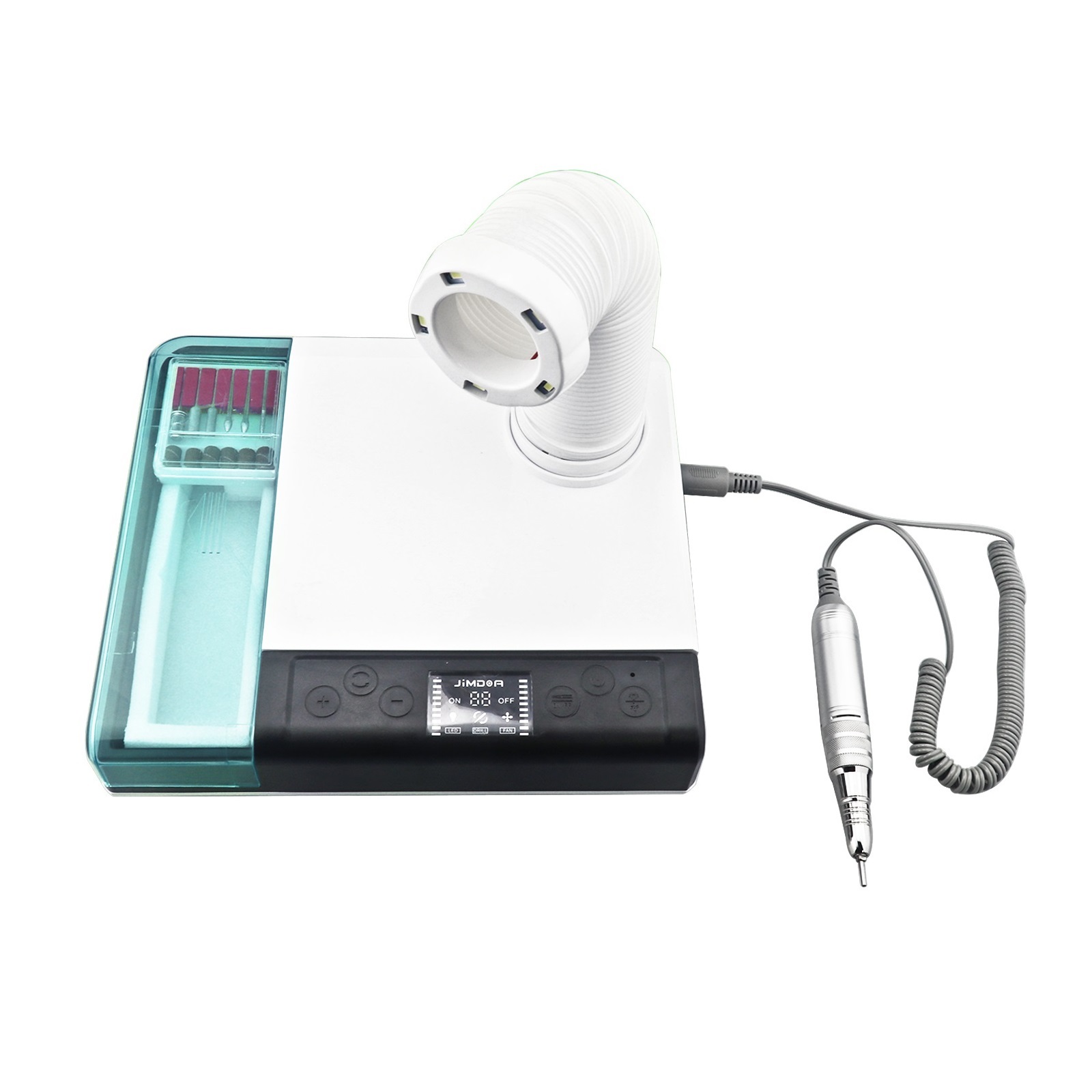 Nail Dust Vacuum, Lab Polishing Tools Dust Collector Vacuum Cleaner Drill Machine 3 LED Lighting For And Nail Art Beauty Equipment ,Powerful Suction