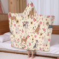 thumbnail image 5 of Pitbull Dog and Flower Floral Hooded Bath Towel，60"x35" for Ages 3 To 12 Kids, Quick Dry Lightweight Soft Microfiber Hood Beach Towel Cover Up for Kids, 5 of 7